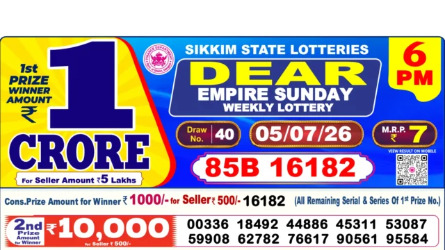 Serene Sunday Lottery Result Declared for 05 July 2026