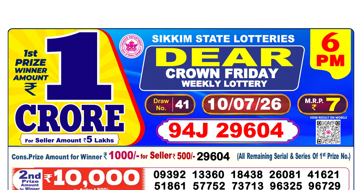 Nagaland State Today Lottery Result 6 PM 10 July 2026