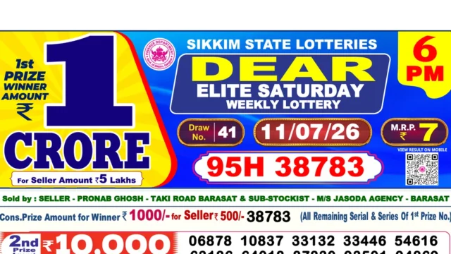 Nagaland State Today Lottery Result 6 PM 11 July 2026