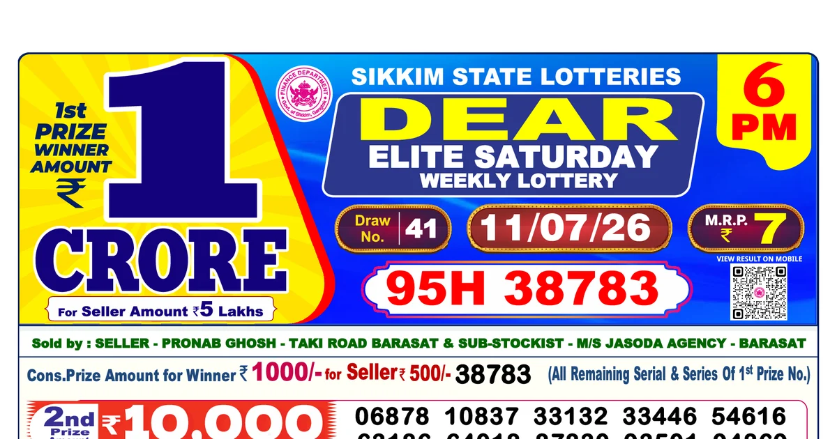 Nagaland State Today Lottery Result 6 PM 11 July 2026