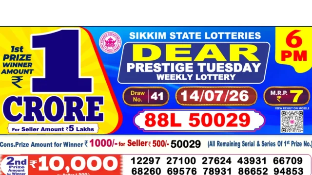 Nagaland State Today Lottery Result 6 PM 14 July 2026