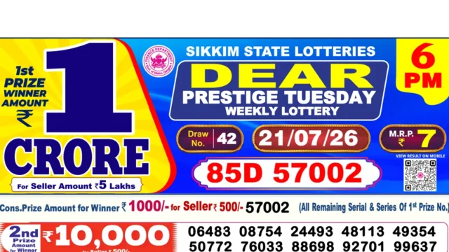 Nagaland State Today Lottery Result 6 PM 21 July 2026