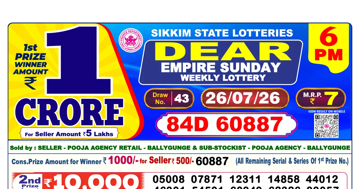 Nagaland State Today Lottery Result 6 PM 26 July 2026