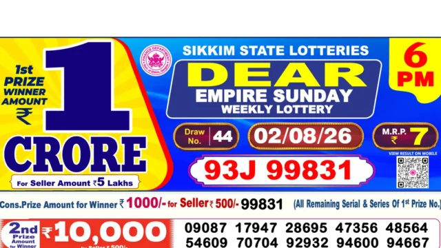 Nagaland State Today Lottery Result 6 PM 2 August 2026