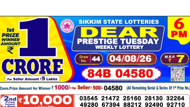 Nagaland State Today Lottery Result 6 PM 4 August 2026
